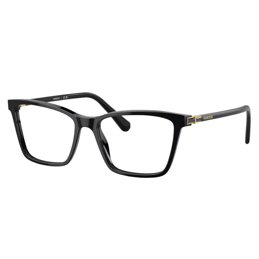 Swarovski SK 2015 1001 Black Plastic Rectangle Eyeglasses 53mm